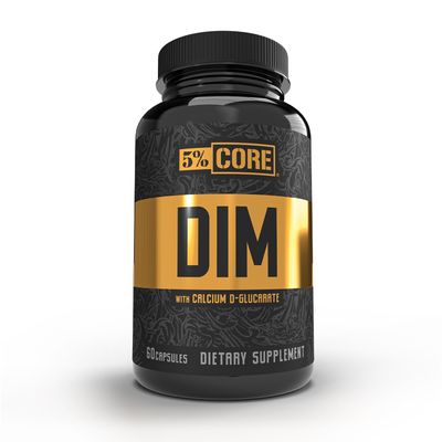5 Nutrition Core DIM Supplement Estrogen Support for Men Women Natural Diindolylmethane wCalcium D-Glucarate, Organic Broccoli Powder Bioperine (30 Servings 60 VegCaps)