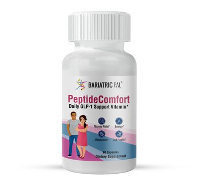 BariatricPal PeptideComfort - Daily GLP-1 Support Vitamin for Nausea Relief, Energy, Metabolic Health (60 Capsules)