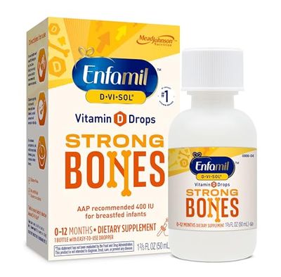 Enfamil Baby Vitamin D-Vi-Sol Liquid Vitamin D Drops, Supports Strong Teeth Bone Development, 50mL Bottle