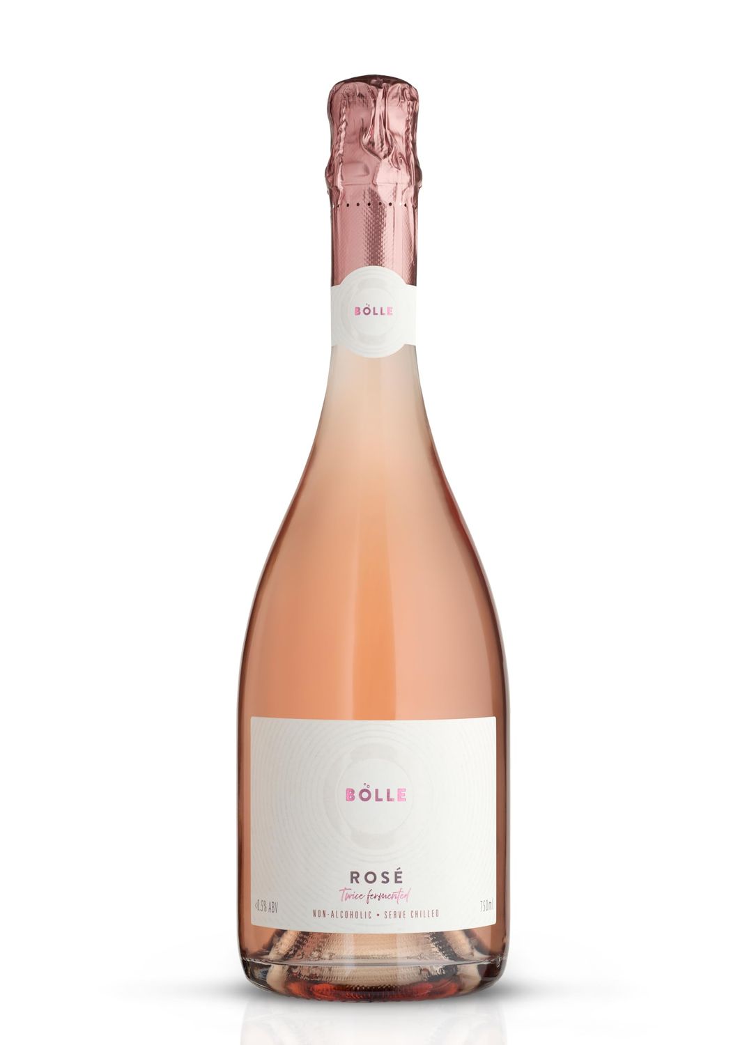BOLLE Ros 0.5 Non-Alcoholic Sparkling Wine - Low-Calorie, Vegan, Gluten-Free - 26.4 fl oz (750ml)
