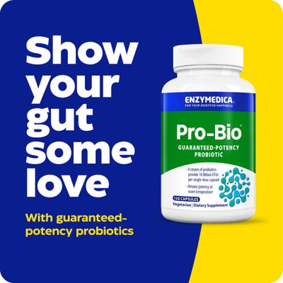 Enzymedica, Pro-Bio, Shelf Stable, Stomach-Acid Resistant Probiotic for Healthy Digestion, 10 Billion CFU, 120 Count