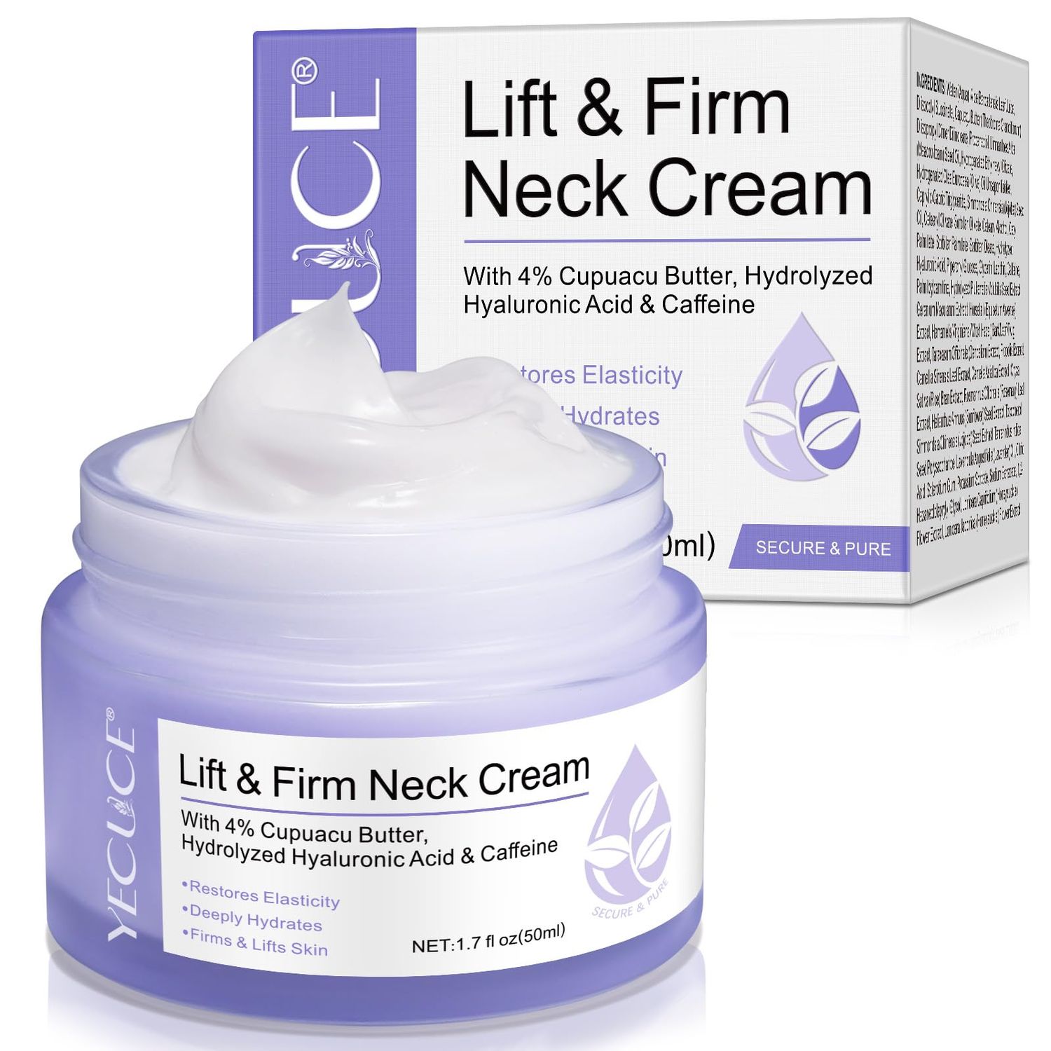 Neck Firming Cream, Neck Cream for Tightening Neck Lift, Anti-Aging Neck Cream for Wrinkles 1.7 Fl.Oz