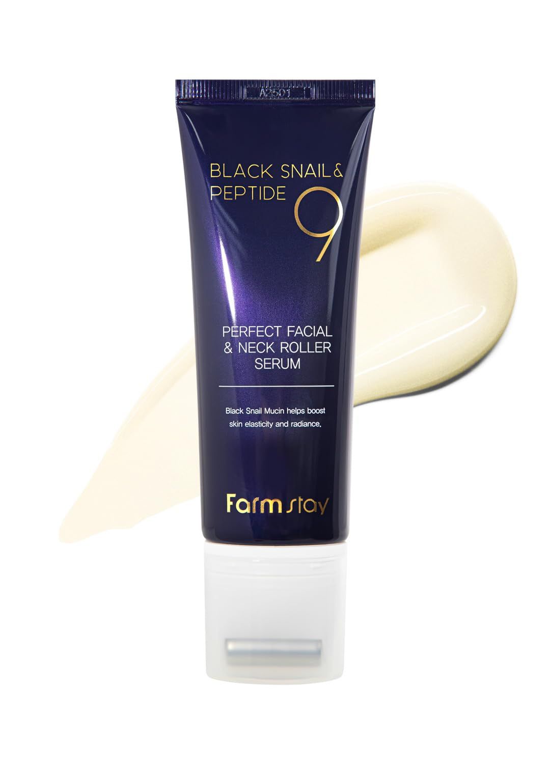 Farmstay Black Snail Peptide 9 Perfect Facial Neck Roller Serum - Firming Lifting, Deep Hydration Skin Elasticity, Snail Mucin 9 Peptides for Youthful Glow Smooth Skin, 100ml