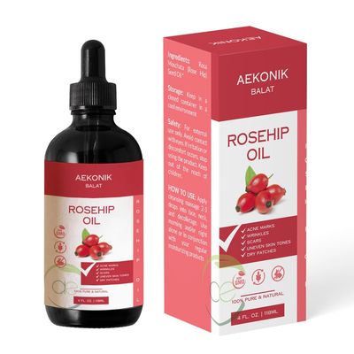 AEKONIK Rosehip Oil for Acne Wrinkle Reduction - Natural Anti Aging Serum with Organic Essential Oil - Face Moisturizer Skin Care Oil - Effective Versatile Beauty Serum 4fl oz (118 ml)