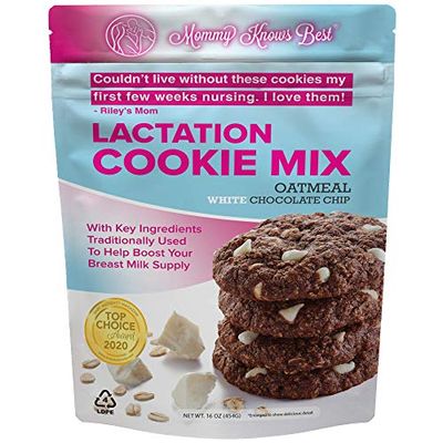 Lactation Cookies Mix - Oatmeal Breastfeeding Cookie Supplement Support for Breast Milk Supply Increase (White Chocolate Chip, 1 Pound (Pack of 1))
