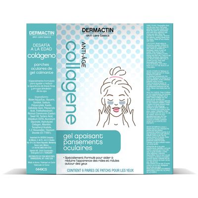Dermactin Age Defying Collagen Soothing Gel Eye Patches - 6-Count