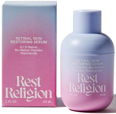 Rest Religion Retinal Skin Restoring Serum with 0.1 Retinal, Bio Retinol, Peptides Niacinamide, Face Serum for Anti-Aging, Fine Lines Hyperpigmentation