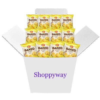 Frito Lay Baked Lay&#39;s Original Potato Chips, Gluten Free, 1.125 oz Bags, Pack of 12 Bundled by Shoppyway