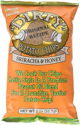 Dirty Potato Chips, Sriracha Honey, 2 Ounce (pack of 25)