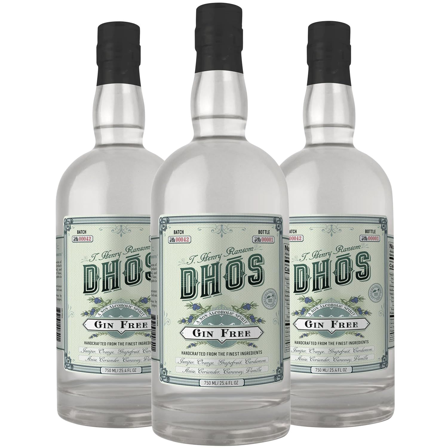 Dhos Handcrafted Non-Alcoholic Gin - Keto-Friendly, Zero Sugar, Zero Calories, Zero Proof - 750 ML - Perfect for Mocktails - Made in USA, Aperol Spritz