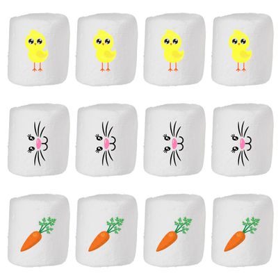 Candy With A Twist - Easter - Individually Wrapped 2 inch Round Jumbo Marshmallows - Vanilla - Perfect for Hot Chocolate, DIY S&#39;mores, Party Favors, and Recipes - 12 Count