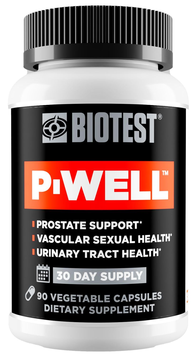 Biotest P-Well Prostate Urinary Tract Support with Pomegranate, Cranberry, Lycopene - 90 Capsules