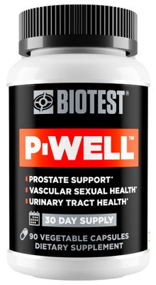 Biotest P-Well Prostate Urinary Tract Support with Pomegranate, Cranberry, Lycopene - 90 Capsules