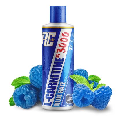 Ronnie Coleman Signature Series L-Carnitine XS 3000 Liquid, Amino Acids Metabolism and Lean Muscle Strength Support, Stimulant Free, Sugar Free, Zero Carbs, Blue Razz, 16 Oz