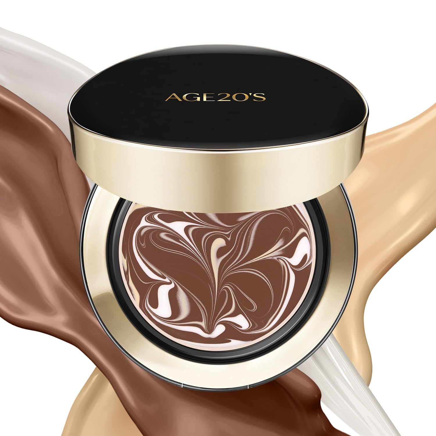 AGE20&#39;S Signature Essence Pact SPF 50 Pack of 1 41N MOCHA Cream Foundation, Dewy Finish, Natural Coverage Korean Cushion Foundation