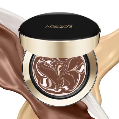 AGE20&#39;S Signature Essence Pact SPF 50 Pack of 1 41N MOCHA Cream Foundation, Dewy Finish, Natural Coverage Korean Cushion Foundation