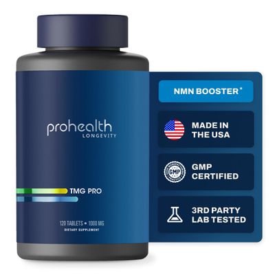 ProHealth Longevity TMG Supplements (Trimethylglycine), Betaine Anhydrous - 1,000 mg, 120 Tablets - Methylation Support (120 Count (Pack of 1))