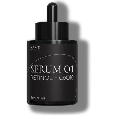 Same Skincare Face Serum 01: CoQ10 Retinol Serum for Face, Vitamin C, Hyaluronic Acid, Facial Serum Supports Anti Aging, Acne, Skin Texture, Fine Lines Wrinkles, Organic, Vegan, Cruelty Free, 1 oz