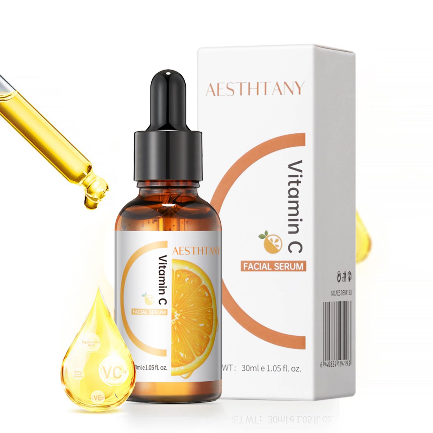 Premium Vitamin C Serum for Face, Anti Aging Serum with Hyaluronic Acid, Panthenol, Cubilose, Retinol Amino Acids - Hydrate Boost Skin Collagen