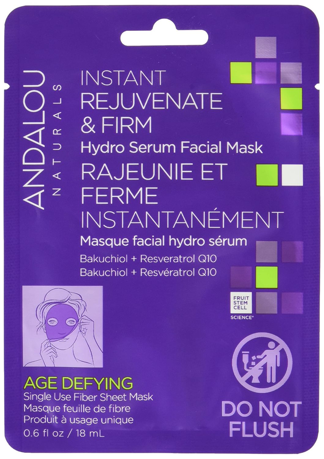 Andalou Naturals, Age Defying Instant Rejuvenate Firm Sheet Mask