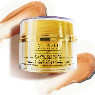 VITASEI Moisturizing Eye Cream wAloe Vera, Collagen, Hyaluronic Acid, Cotton Stem Cells for Dark Circles, Puffiness Bags - Under Eye Hydration Cream for Women Men (1 Fl Oz)