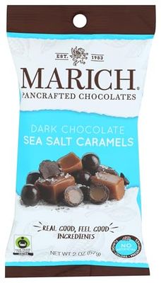 MARICH CONFECTIONERY Dark Choc Sea Salt Caramels, 2.1 OZ
