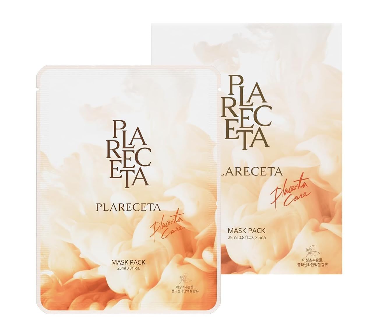PLARECETA Placenta Facial Sheet Mask, Anti-Aging, Elasticity Improvement
