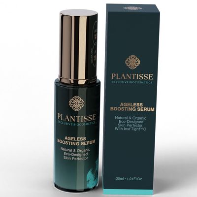 Plantisse Ageless Boosting Serum - Natural and Organic Powerful Anti-Aging Facial Serum enhanced with Inst&#39;Tight C, Prebiulin FOS, Glycoin l, Ectoin l