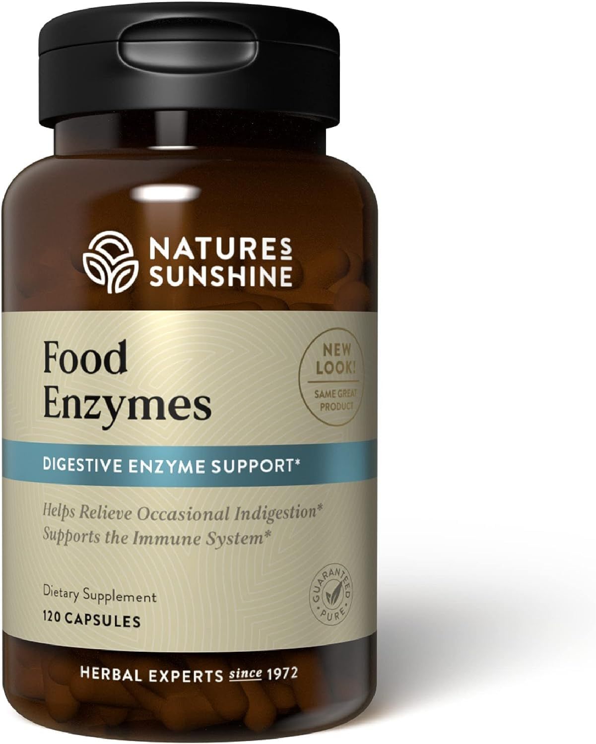 Nature&#39;s Sunshine Food Enzymes - Digestive Support with Prebiotics and Probiotics for Gut Health - Digestive Enzyme Supplement for Digestive Health and Relief from Occasional Indigestion
