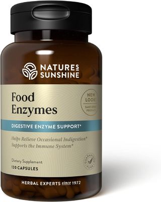 Nature&#39;s Sunshine Food Enzymes - Digestive Support with Prebiotics and Probiotics for Gut Health - Digestive Enzyme Supplement for Digestive Health and Relief from Occasional Indigestion