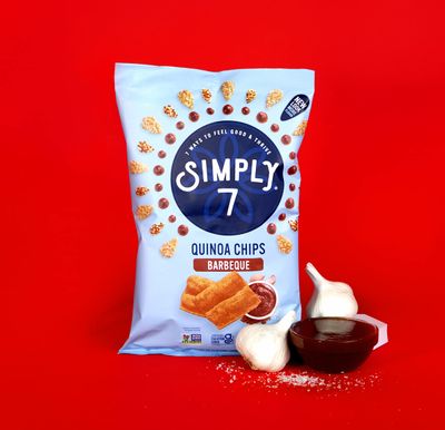 Simply 7 Barbeque Flavored Quinoa Chips, Gluten Free, Non GMO, 3.5 Ounces (Pack Of 8)