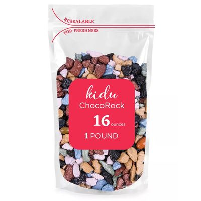 Chocolate Rocks Kidu Candy Bulk - Candy Coated Edible Rock Chunks for Cake Decorating - Resealable Bag (1 Pound (Pack of 1) - New)