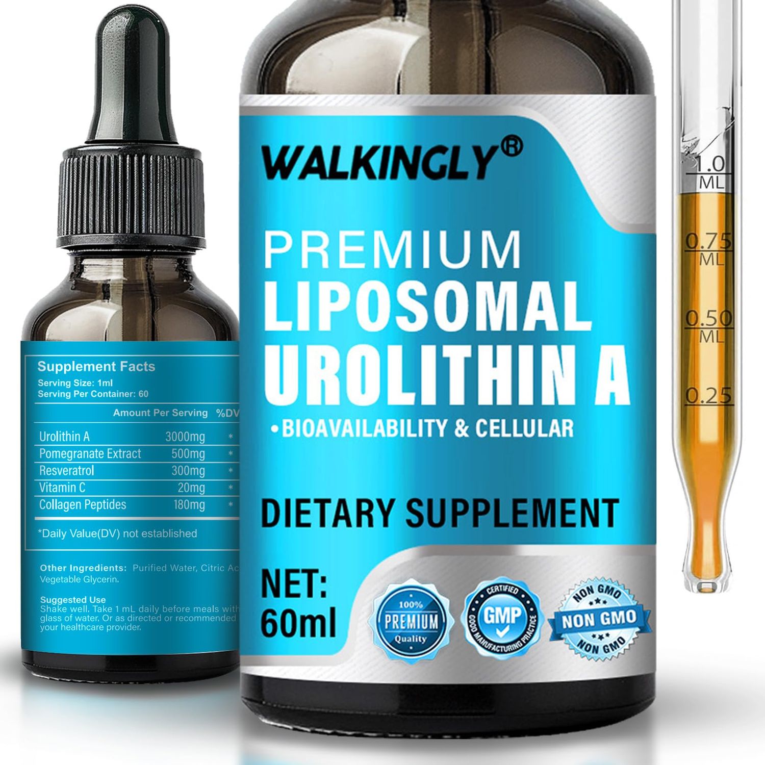 Urolithin A Supplement 3000 Mg, Advanced Pure for Healthy Anti Aging