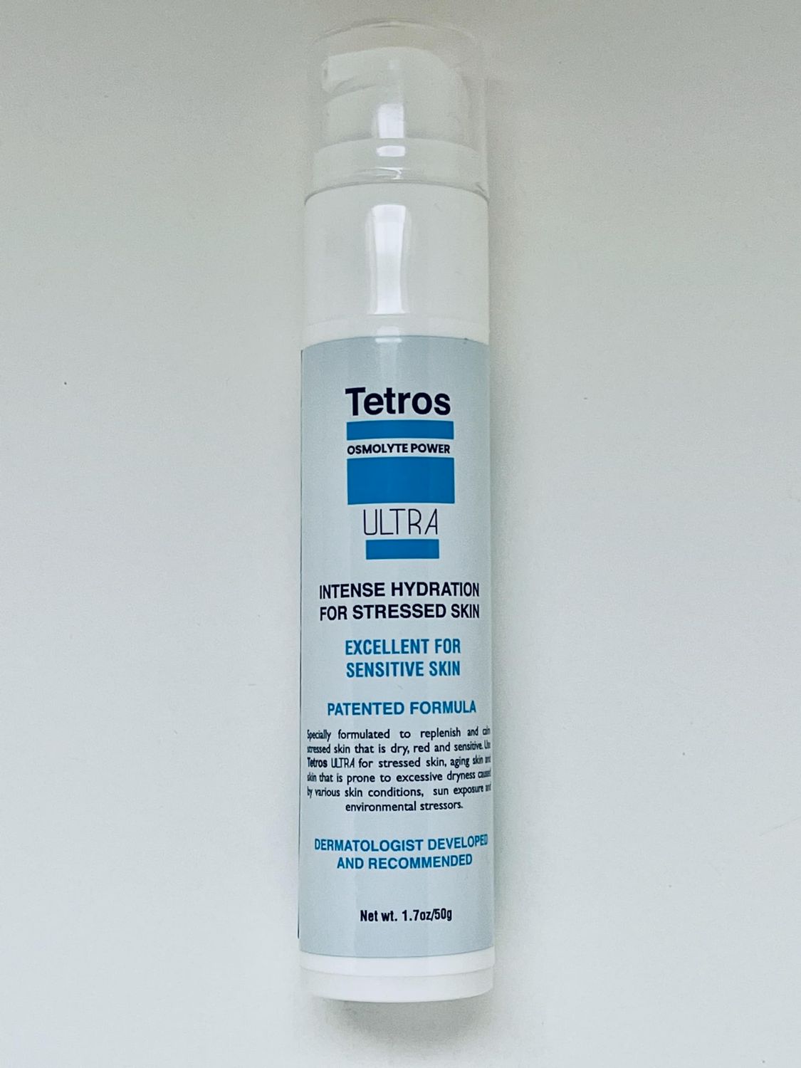 Tetros ULTRA Intense Hydration for Stressed Skin, Patented Formula, Dermatologist Developed and Recommended
