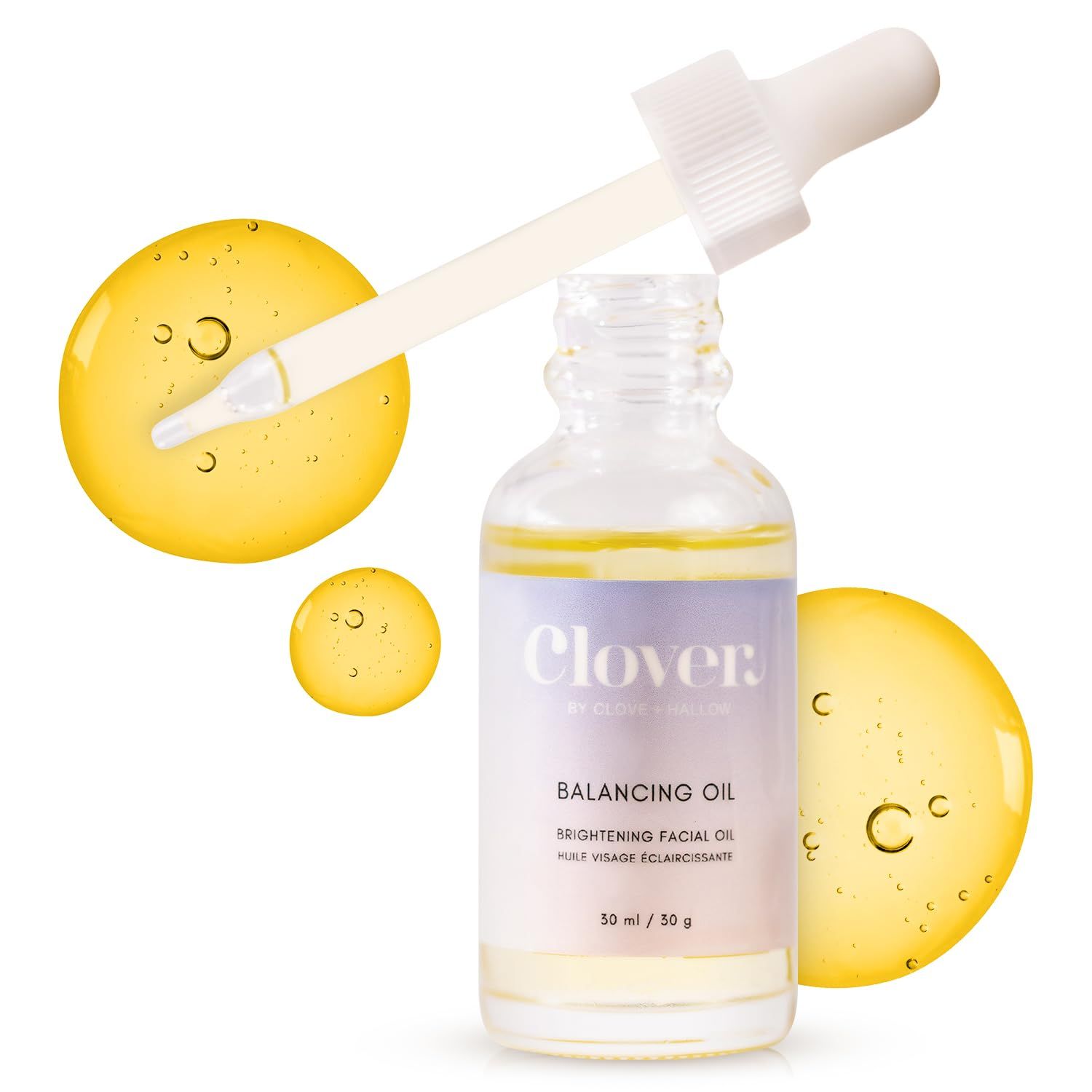 Clover Balancing Oil Supports Clearer Skin, Promotes a Healthy Complexion, and Enhances Natural Radiance Cruelty-Free Vegan Face Oil - 30ml