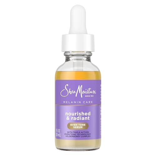 SheaMoisture Melanin Care Even Tone Serum Nourished Radiant for Clearing Smooth Complexion, with Triple-Action Even Tone Elderberry Complex, 1 oz