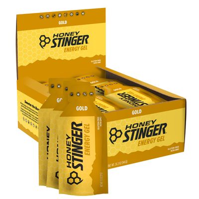 Honey Stinger Gold Energy Gel Gluten Free Caffeine Free for Exercise, Running and Performance Sports Nutrition for Home Gym, Pre and Mid Workout 24 Pack, 26.4 Ounce