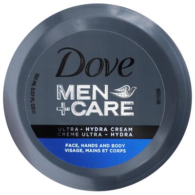Dove MenCare Ultra Hydra Cream, Face, Hands and Body care, All Skin Types, 5.07 Oz