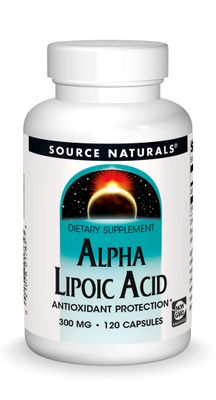 Source Naturals Alpha Lipoic Acid 300 mg Supports Healthy Sugar Metabolism, Liver Function Energy Generation - 120 Capsules