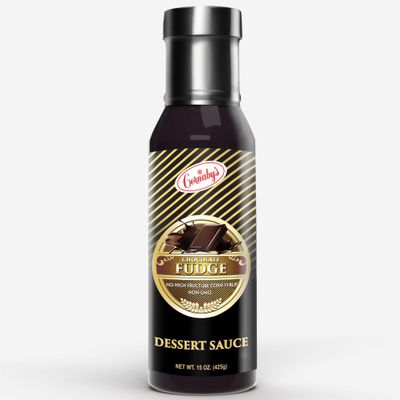 Gourmet Hot Fudge Dessert Sauce Hot Fudge Sauce for Ice Cream Sundae Toppings or Dessert Topping - Plastic Bottle Chocolate Fudge Sauce - Natural Fudge Topping, Pack of 1