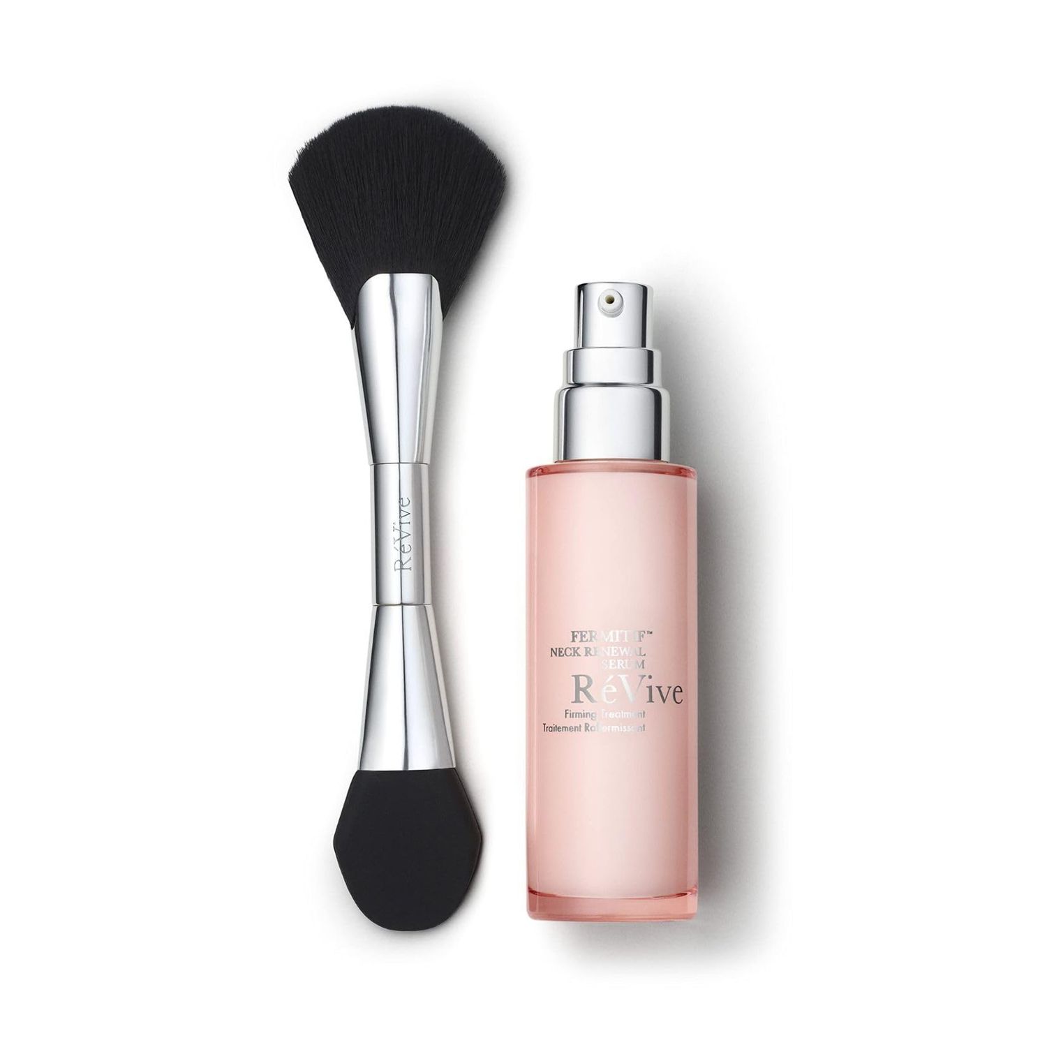 R Vive Neck Firming and Tightening Serum - Fermitif Neck Serum to Restore Skin&#39;s Elasticity, Smooth Fine Lines Boost Collagen - Includes Dual Ended Applicator Brush (1.7 oz)