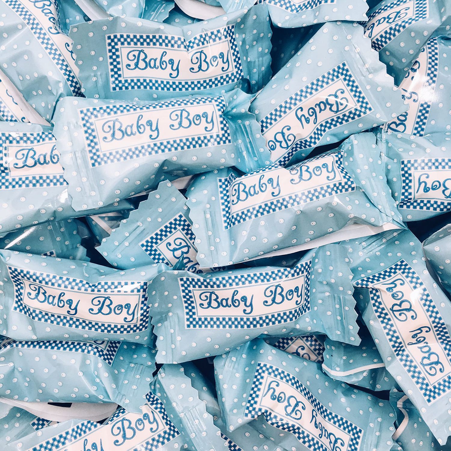 Candy Envy - Baby Boy Buttermints - 13 oz. Bag - 100 Individually Wrapped Candy Mints - Baby Shower Favors