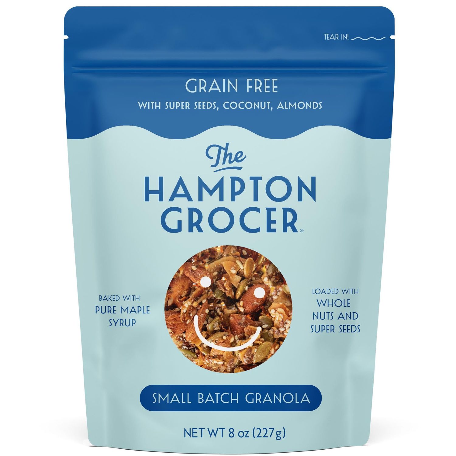 The Hampton Grocer Super Seed Grain Free Granola - Organic, Gluten-Free, Nut-Packed Snack with Pumpkin Seeds, Coconut Maple Syrup - Small Batch, Handmade, 8oz