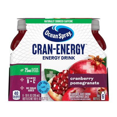 Ocean Spray Cran-Energy Cranberry Pomegranate Juice Drinks, 10 Fl Oz Bottles, 6 Count (Pack of 1)
