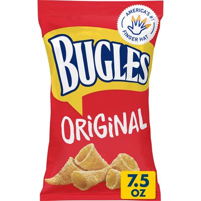 Bugles Original Crispy Corn Snacks, Snack Bag, 7.5 oz