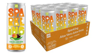 ALO Sparkling Mango Mangosteen Carbonated Aloe Vera Juice Drink 11.2 fl oz, Pack of 12 Plant-Based Beverage, Vegan