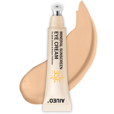 Topcent Mineral Eye Cream for Sunscreen, 3-in-1 Anti-Aging Eye Cream,Filter Phone Blue Light for Dark Circle and Fine Lines,15ML(02 Medium)