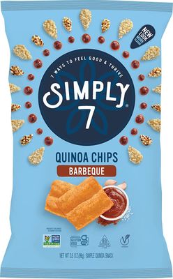 Simply 7 Barbeque Flavored Quinoa Chips, Gluten Free, Non GMO, 3.5 Ounces (Pack Of 8)