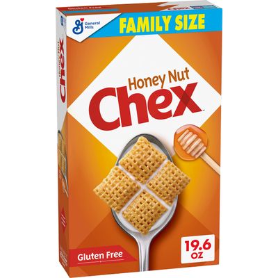 Honey Nut Chex Cereal, Gluten Free Breakfast Cereal, Made with Whole Grain, Family Size, 19.6 oz