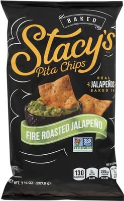 Stacy&#39;s Pita Chips Fire Roasted Jalapeno 7.3 oz - 12 Pack by Stacy&#39;s_AB